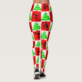 VROLIJK KERSTFEEST GYMNASTIEK LEGGINGS (Achterkant)