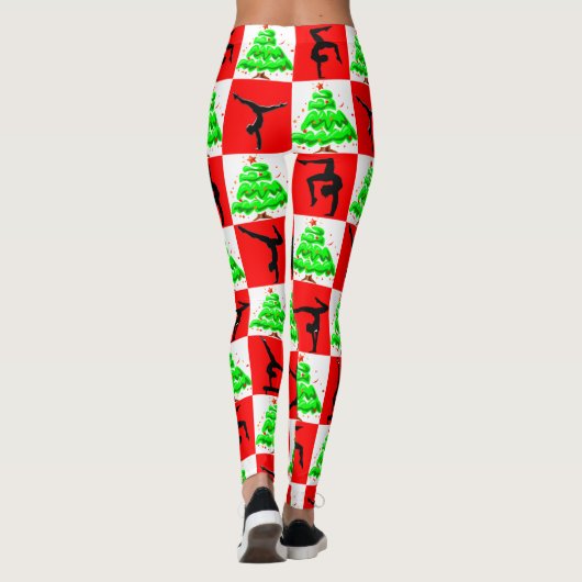 VROLIJK KERSTFEEST GYMNASTIEK LEGGINGS (Achterkant)