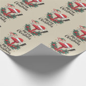 Vrolijk Kerstfeest Haarstylist Kapsalon Xmas Hair Cadeaupapier (Hoek)