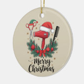 Vrolijk Kerstfeest Haarstylist Kapsalon Xmas Hair Keramisch Ornament (Links)