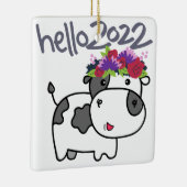 Vrolijk kerstfeest Hallo 2022 Vaarwel 2021 Funny K Keramisch Ornament (Rechts)