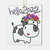 Vrolijk kerstfeest Hallo 2022 Vaarwel 2021 Funny K Keramisch Ornament (Links)