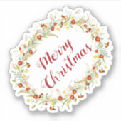 Vrolijk Kerstfeest Halloween Nieuwjaar Sticker (Voorkant)