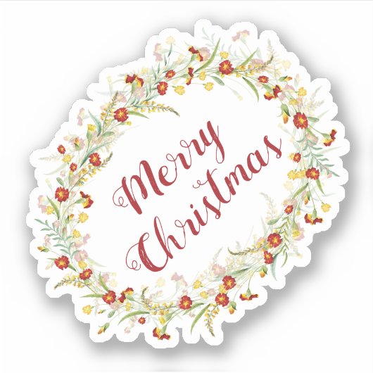 Vrolijk Kerstfeest Halloween Nieuwjaar Sticker (Voorkant)