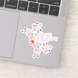 Vrolijk Kerstfeest Halloween Nieuwjaar Sticker
