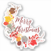 Vrolijk Kerstfeest Halloween Nieuwjaar Sticker (Voorkant)