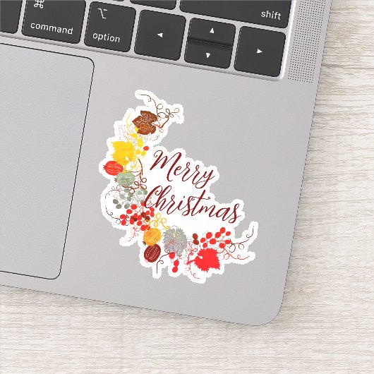 Vrolijk Kerstfeest Halloween Nieuwjaar Sticker (Detail)