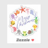 Vrolijk Kerstfeest Halloween Nieuwjaar Sticker (Vel)