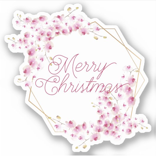 Vrolijk Kerstfeest Halloween Nieuwjaar Sticker (Voorkant)