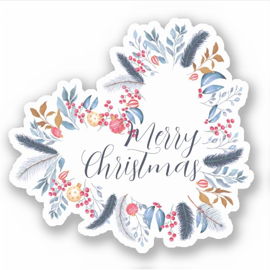 Vrolijk Kerstfeest Halloween Nieuwjaar Sticker (Voorkant)