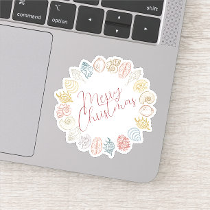 Vrolijk Kerstfeest Halloween Nieuwjaar Sticker