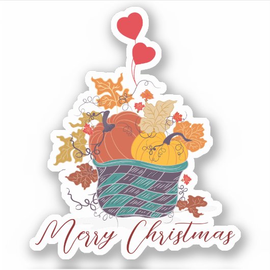 Vrolijk Kerstfeest Halloween Nieuwjaar Sticker (Voorkant)