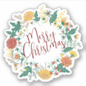 Vrolijk Kerstfeest Halloween Nieuwjaar Sticker (Voorkant)