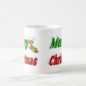 Vrolijk kerstfeest, halve typografie koffiemok (Center)