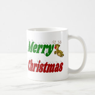 Vrolijk kerstfeest, halve typografie koffiemok