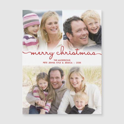 Vrolijk Kerstfeest Hand Geletterd Frosty Fotocolla (Voorkant)