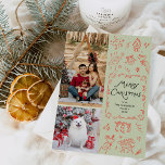 Vrolijk Kerstfeest Hand getekend Iconen Rood Groen Feestdagenkaart<br><div class="desc">Deel uw warmste wensen met deze gepersonaliseerde 2 foto Vakantie kaart. Met een gezellige winterscène met maretak en groen, is het de perfecte manier om uw favoriete familieherinneringen te laten zien. **Notities: Bovenste Afbeelding - Verticale foto voorkeur & voor Onderste Afbeelding - Horizontale foto voorkeur (Gebruik het gereedschap Uitsnijden om...</div>