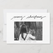 Vrolijk kerstfeest - Handgeschreven minimalistisch Kaart (Voorkant)