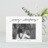 Vrolijk kerstfeest - Handgeschreven minimalistisch Kaart (Staand voorkant)