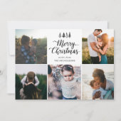 Vrolijk Kerstfeest Handgeschreven Script Fotocolla Kaart (Voorkant)