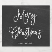 vrolijk kerstfeest | Handgeschreven script op scho Bier Etiket (Enkel label)