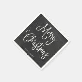 vrolijk kerstfeest | Handgeschreven script op scho Servet (Hoek)