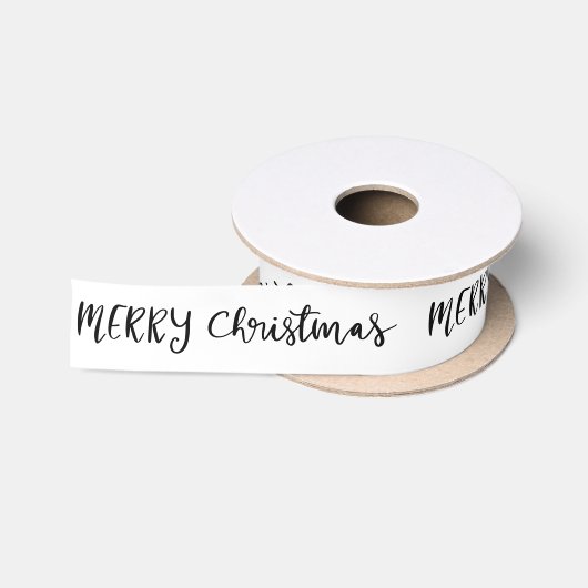 vrolijk kerstfeest | Handgeschreven script Satijnen Lint (Spoel)