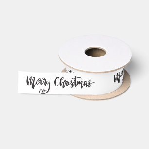 vrolijk kerstfeest Handgeschreven script Satijnen Lint