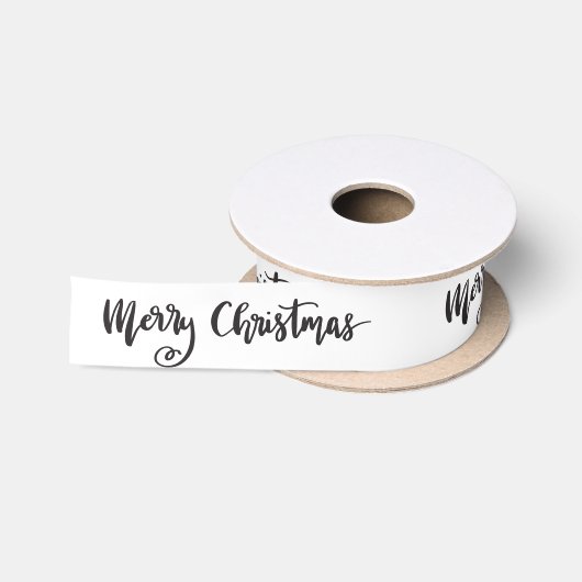 vrolijk kerstfeest | Handgeschreven script Satijnen Lint (Spoel)