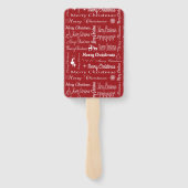 Vrolijk kerstfeest handwaaier (Achterkant)