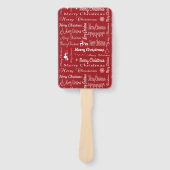 Vrolijk kerstfeest handwaaier (Voorkant)