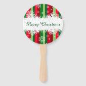 Vrolijk kerstfeest handwaaier (Achterkant)