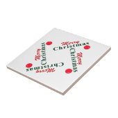 Vrolijk kerstfeest, hangend Ornament Elegante vaka Tegeltje (Zijkant)