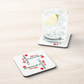 Vrolijk Kerstfeest, Hanging Ornament Classic Feest Bier Onderzetter (Rechterzijde)