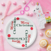 Vrolijk Kerstfeest Hanging Ornament Classic Rood G Papieren Bordje (Feest)