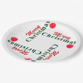 Vrolijk Kerstfeest Hanging Ornament Classic Rood G Papieren Bordje (Gekanteld)