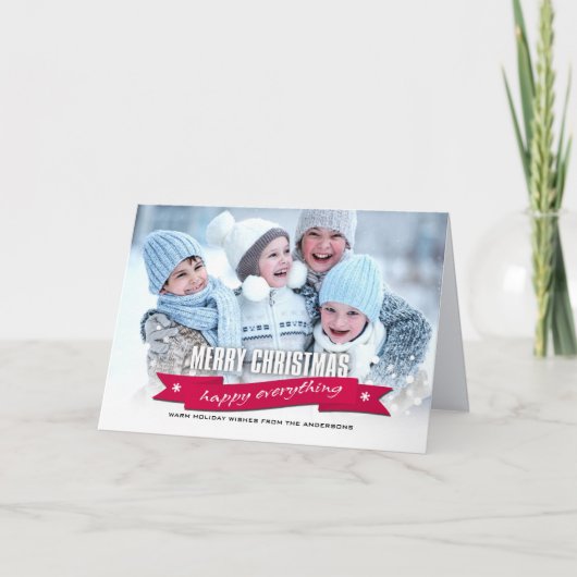 Vrolijk kerstfeest. Happy Alles Aangepaste foto Feestdagen Kaart (Voorkant)