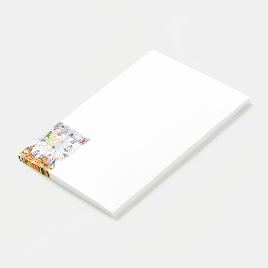 Vrolijk kerstfeest Happy Birthday Bloemen Notities Post-it® Notes (Schuin)