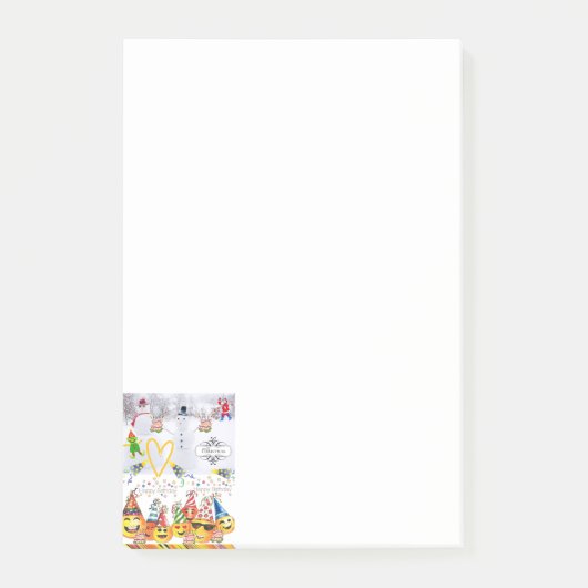 Vrolijk kerstfeest Happy Birthday Bloemen Notities Post-it® Notes (Voorkant)