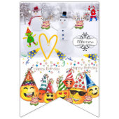 Vrolijk kerstfeest Happy Birthday Bunting Banner (Eerste vlag)