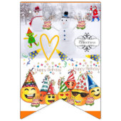 Vrolijk kerstfeest Happy Birthday Bunting Banner (Derde vlag)