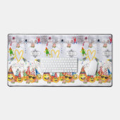Vrolijk kerstfeest Happy Birthday Desk Mat (Keyboard & Muis)
