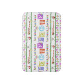 Vrolijk kerstfeest Happy Birthday Douche Mat badka (Voorkant Verticaal)