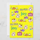 Vrolijk kerstfeest Happy Birthday Invitation Kaart (Voorkant)