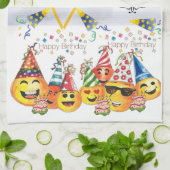 Vrolijk Kerstfeest Happy Birthday Keuken Handdoek (Gevouwen)