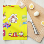 Vrolijk Kerstfeest Happy Birthday Keuken Handdoek (Quarter Fold)