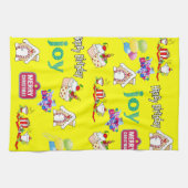 Vrolijk Kerstfeest Happy Birthday Keuken Handdoek (Horizontaal)