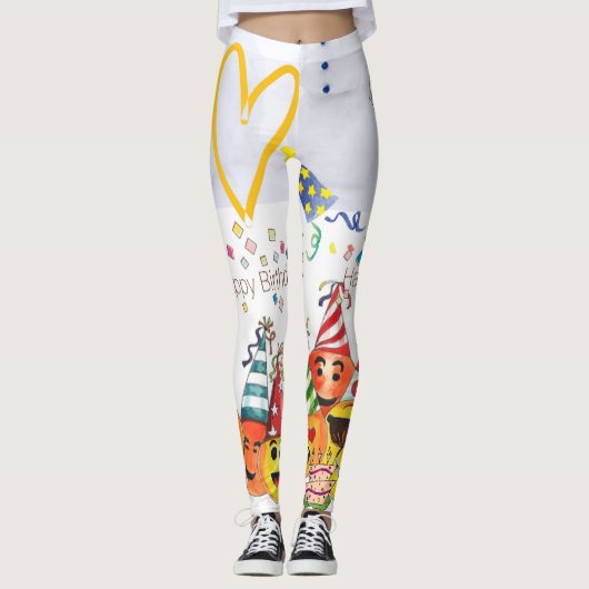Vrolijk kerstfeest Happy Birthday Leggings (Voorkant)