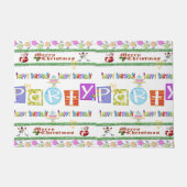 Vrolijk kerstfeest Happy Birthday Matt Doormat Deurmat (Voorkant)