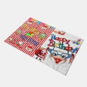 Vrolijk kerstfeest Happy Birthday Matt Doormat Deurmat (Schuin)